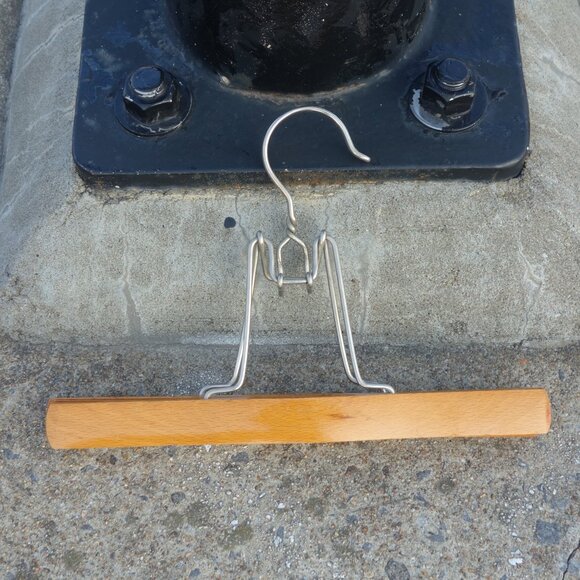 Vintage Fratelli Reguitti Brev No. 432106 32 Made in Italy Wood Pants Hanger - Picture 5 of 13